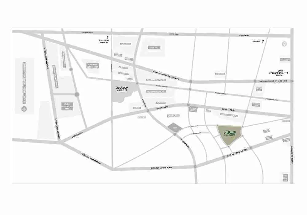 DAMAC Hills 2 Dubai Map